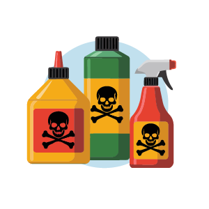 ALL-TENET-Signs of Chemical Exposure-Infographic-300x300-2026-03 Hazardous cleaning products with skull warning labels