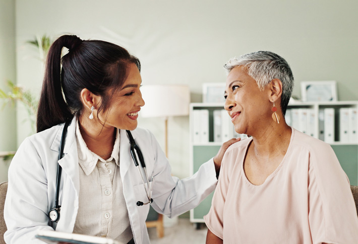 Doctor discussing care with a patient