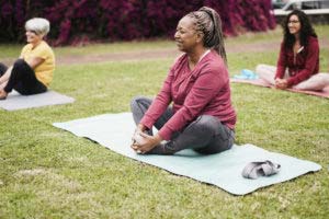 3 Woman doing yoga